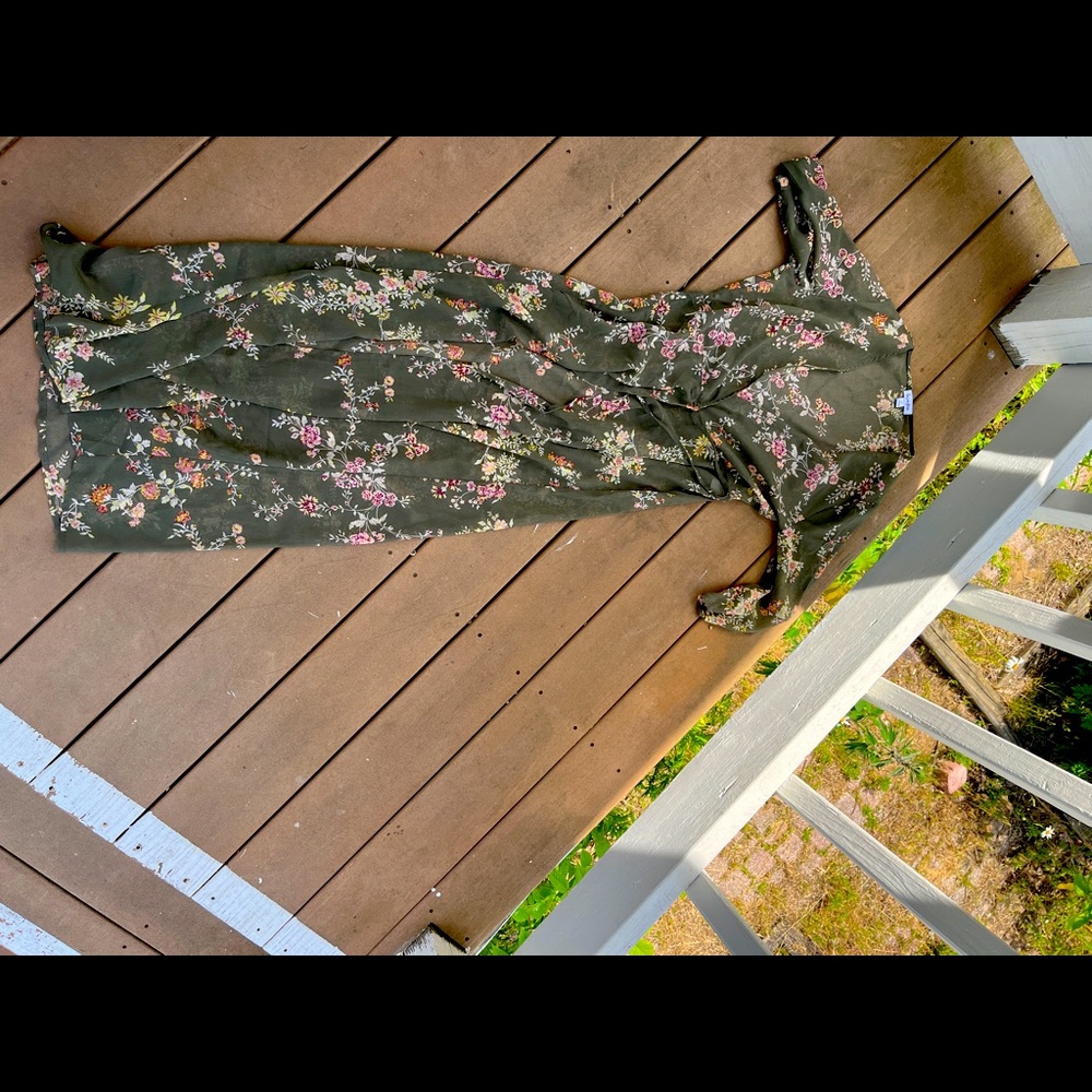 Sheer floral duster